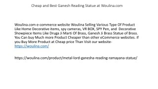 Cheap and Best Ganesh Reading Statue at Woulina.com