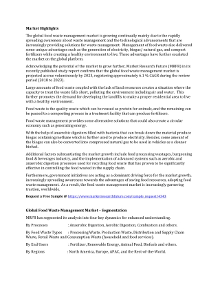 Food Waste Management Market Research Report - Forecast to 2023