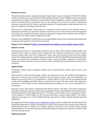 Outdoor Power Equipment Market Research Report - Forecast to 2025
