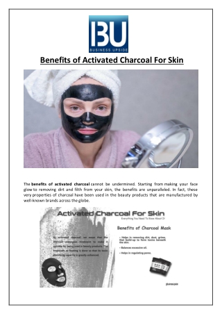 Benefits of Activated Charcoal For Skin