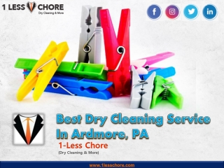 Best Dry Cleaning Service in Ardmore, Philadelphia – 1Less Chore