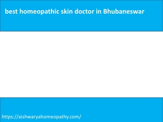 Best Homeopathic Skin Doctor In Bhubaneswar