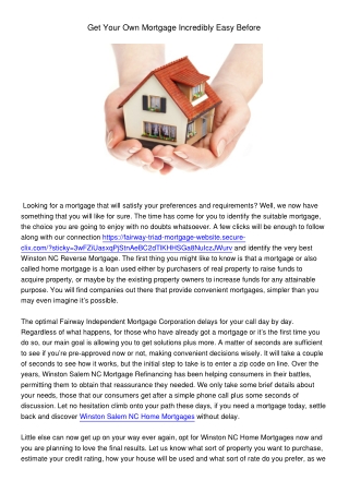 GetYourOwnMortgageIncrediblyEasyBefore