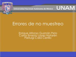 Errores de no muestreo