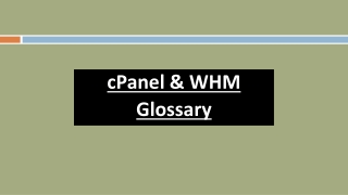 cPanel & WHM Glossary