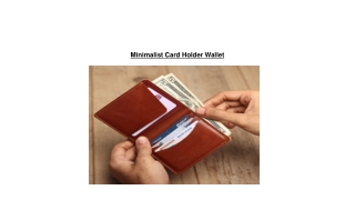 Minimalist Card Holder Wallet