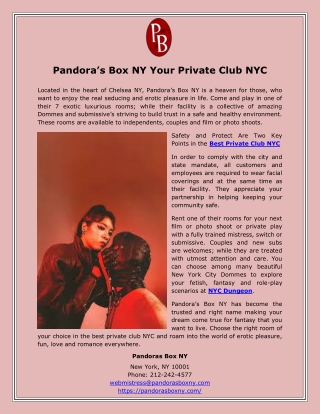 Pandora’s Box NY Your Private Club NYC