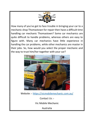 Best Car Mechanic Epping | Vicmobilemechanic.com.au