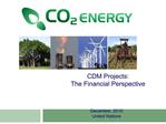 CDM Projects: The Financial Perspective