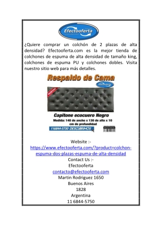 Precio Argentina Colchón de espuma de poliuretano | Efectooferta.com