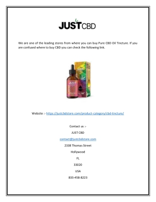 CBD tincture | Justcbdstore.com