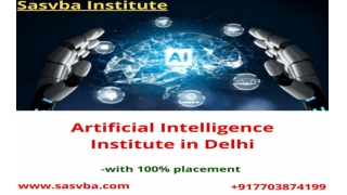 Artificial Intelligence Institute in Delhi