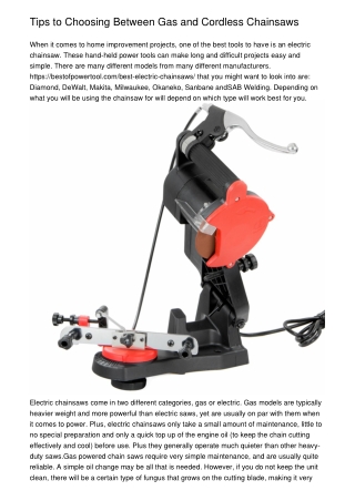 Tips to Choosing Between Gas and Cordless Chainsaws