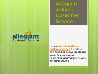 Allegiant Airlines Customer Service