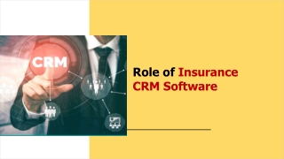 Role of Insurance CRM Software