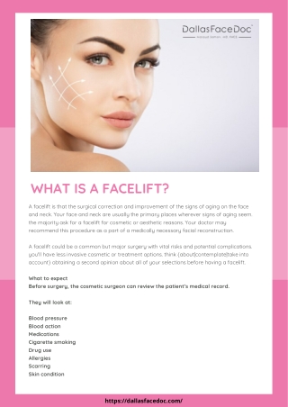 What is a Facelift | Dallas Face Doc