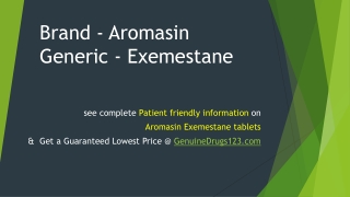 Generic Exemestane Brand Aromasin Tablet Cost, Dose, Side Effects