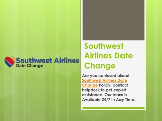 Southwest Airlines Date Change