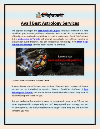 Avail Best Astrology Services