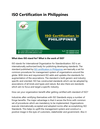 How to get ISO certification in Philippines