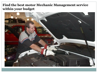 Find the best motor mechanic management service within your budget