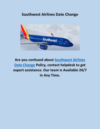 Southwest Airlines Date Change