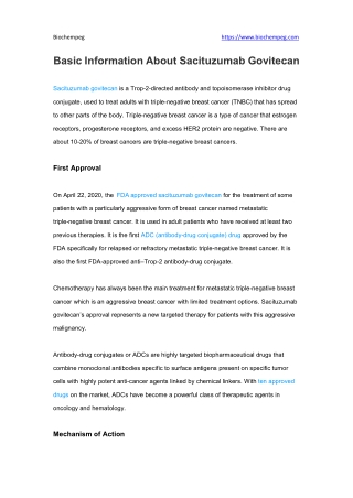 Basic Information About Sacituzumab Govitecan