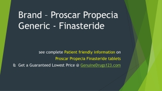 Generic Finasteride Propecia Proscar Tablet Cost, Dosage, Uses, Side Effects