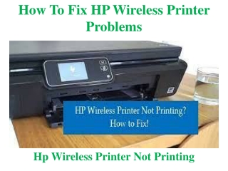 How To Fix HP Wireless Printer Problems