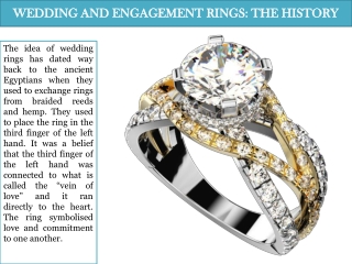 WEDDING AND ENGAGEMENT RINGS: THE HISTORY