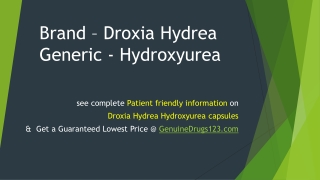 Hydroxyurea Hydrea Capsule Cost, Uses and Side Effects