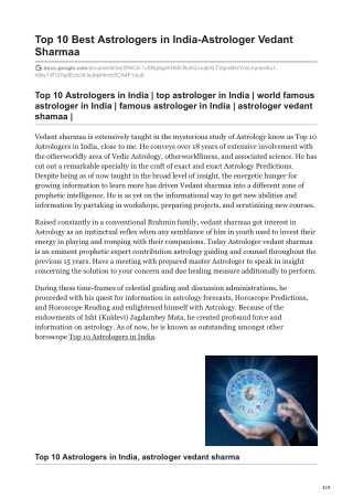 Top 10 Best Astrologers in India - Famous Astrologers in India