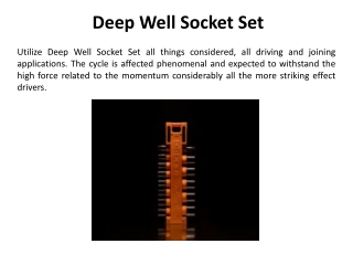 Deep Well Socket Set