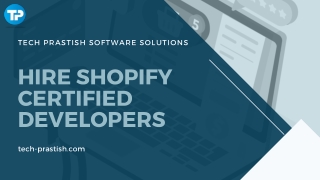 Best Shopify Certified Developer And Designer