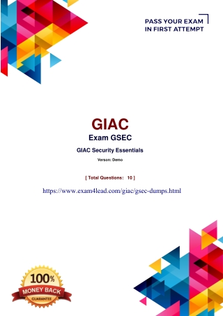 Giac GSEC Dumps PDF-Online Giac GSEC Test Engine Exam4Lead