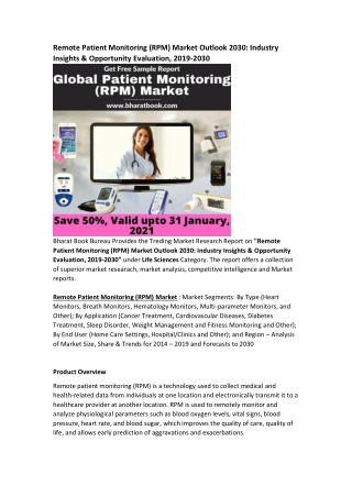 Global Patient Monitoring (RPM) Market Research Report Forecast 2030