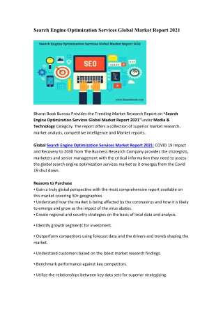 Search Engine Optimization Services Global Market Report 2021