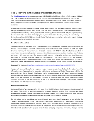 Digital Inspection Market by Technology & Geography - Global Forecast 2023 | MarketsandMarkets