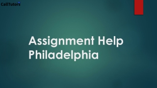 Assignment help Philadelphia