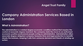 Company Administration Services Based in London