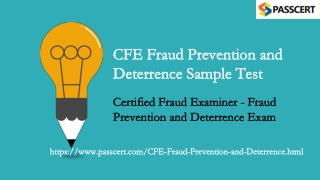 CFE Fraud Prevention and Deterrence Exam Dumps