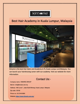 Best Hair Academy in Kuala Lumpur, Malaysia