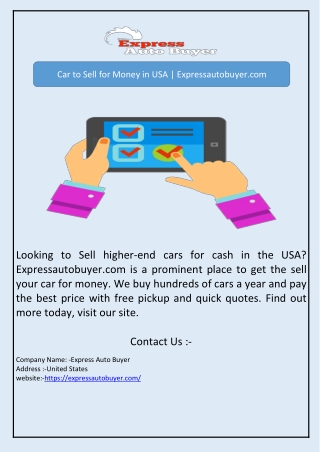 Car to Sell for Money in USA | Expressautobuyer.com