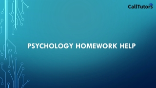 Psychology Homework Help