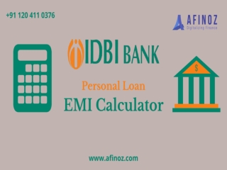 IDBI Bank Personal Loan EMI Calculator - Calculate your EMI
