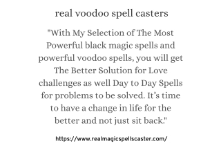 real voodoo spell casters