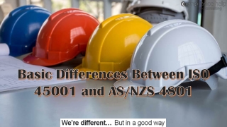 Basic Differences Between ISO 45001 and AS/NZS 4801