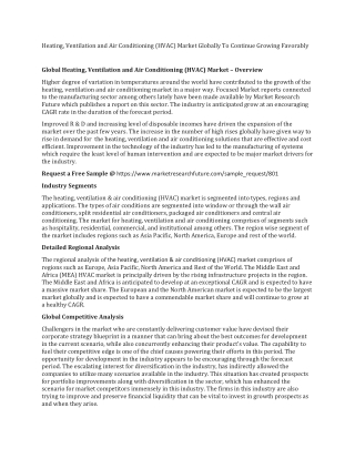 Heating, Ventilation and Air Conditioning (HVAC) Market Report - Forecast to 2027