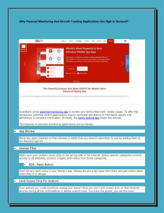 Why Parental Monitoring And family Tracking Applications Are High In Demand?