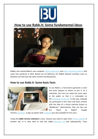 How to use Rabb.it: Some fundamental ideas